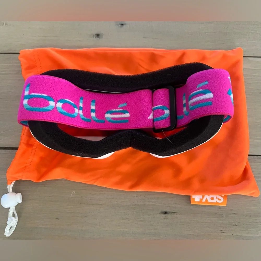 Bollé White and Pink Ski Goggles New Kids